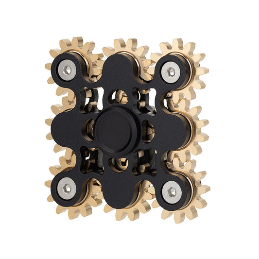 Nine Gear Linkage Finger Gyroscope Metal Fidget Spinner
