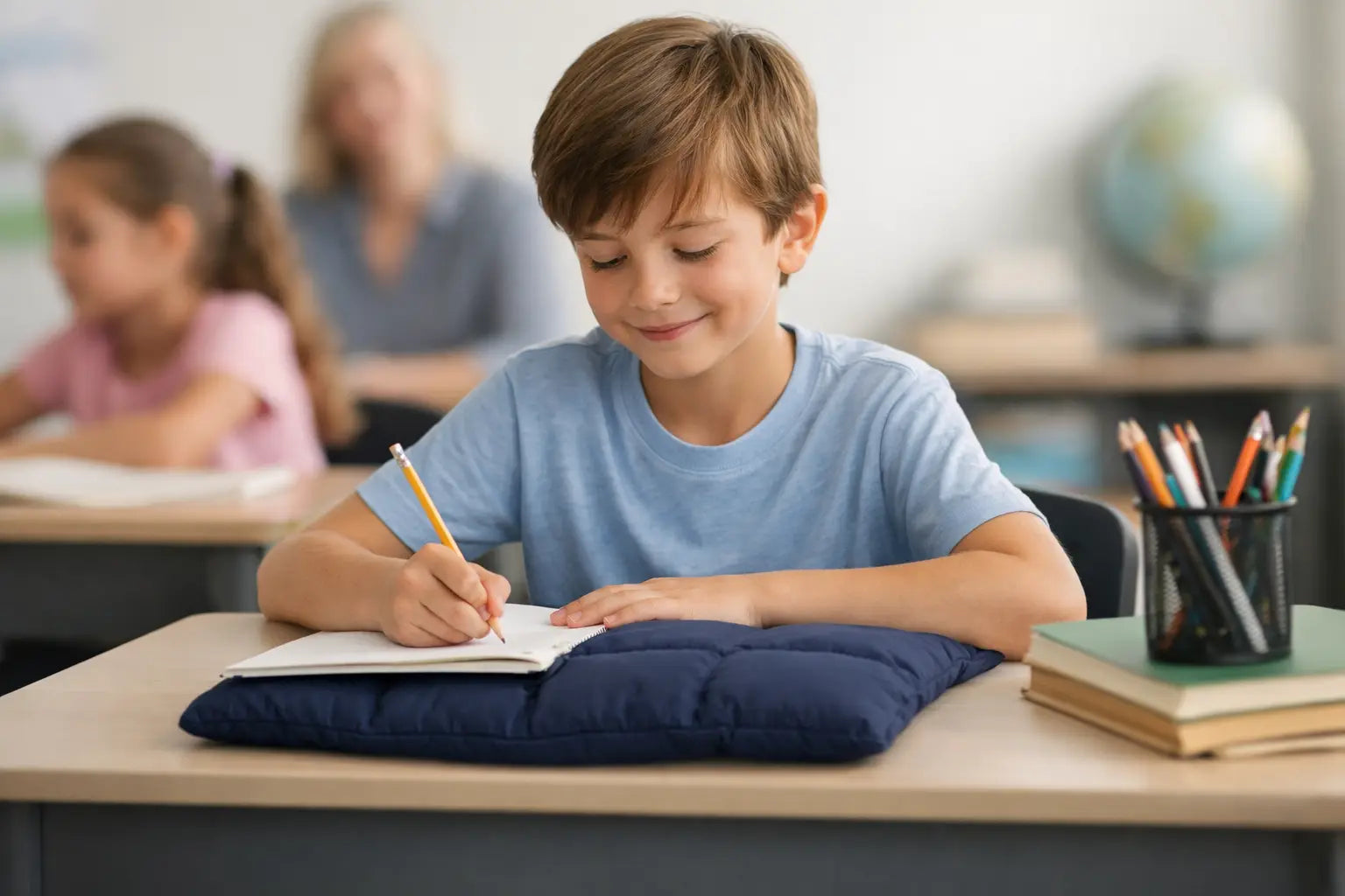 How a weighted lap pad for school can help