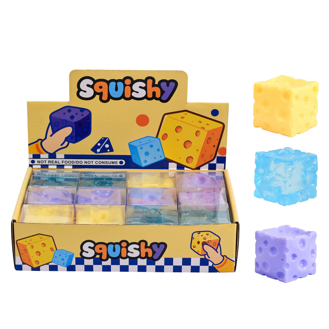 Squishy Maltose 6cm Cheese Block cheese shaped sensory squishy fidget toy