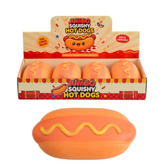 Squishy Jumbo Hot Dog orange hot dog shaped squishy sensory fidget toy