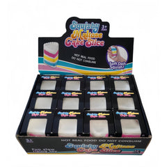 Squishy Maltose Cake Slice sensory toy in retail display box
