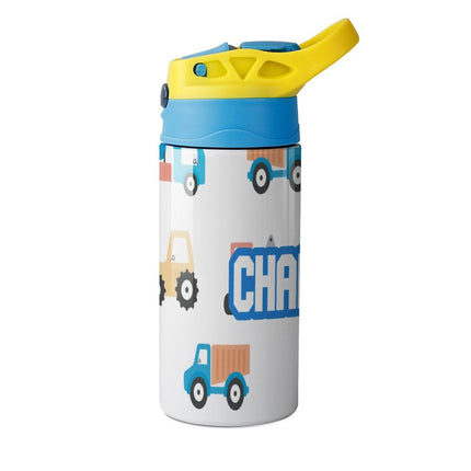Personalised Kids Water Bottle - Trucks Timber Tinkers