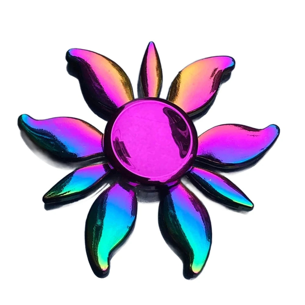 Colourful Nine Knot Flowers Metal Fidget Spinner - Sensory Circle