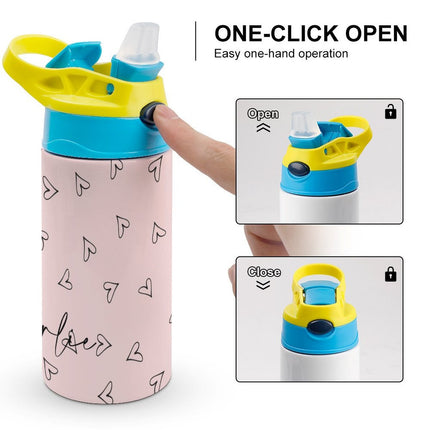 Personalised Kids Water Bottle - Heart Timber Tinkers