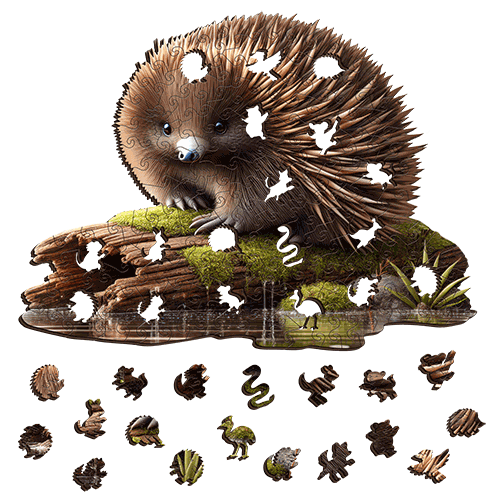 Echidna Spiky Sweetheart Wooden Puzzle