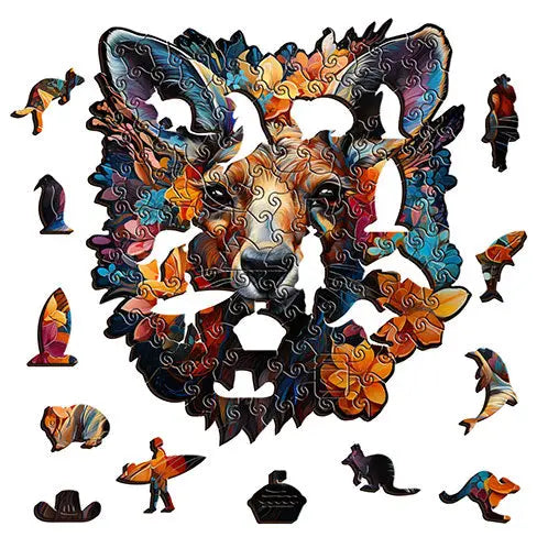 Kangaroo Wooden Puzzle - Sensory Circle