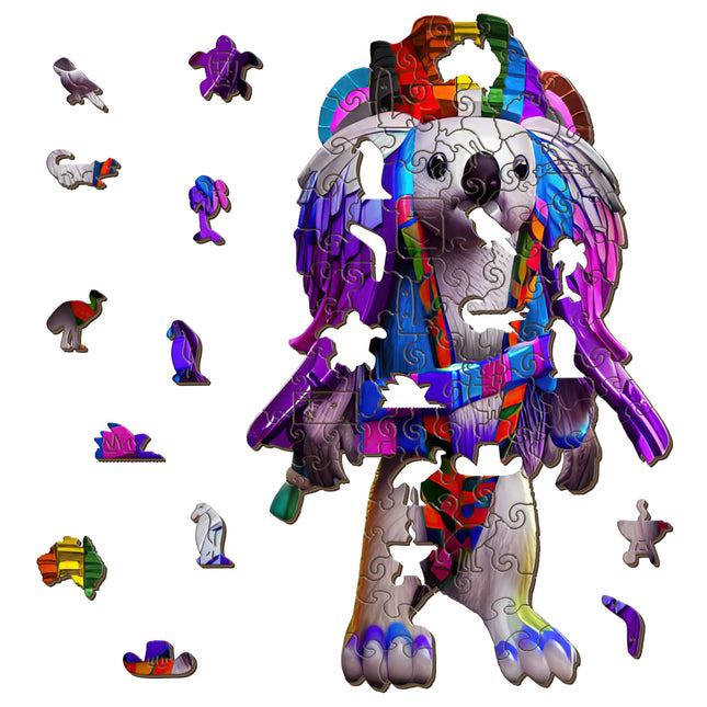 Koala for Pride Wooden Puzzle - Sensory Circle