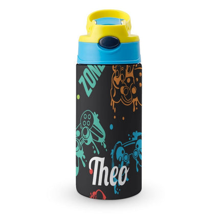 Personalised Kids Water Bottle - Gamer Timber Tinkers