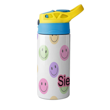 Personalised Kids Water Bottle - Smiley Face Timber Tinkers