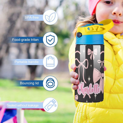 Personalised Kids Water Bottle - Bow Timber Tinkers