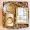 MELTING MOMENTS GIFT BOX with natural ceramic wax melter, scented tealight, and botanical wax melts in shredded filler.