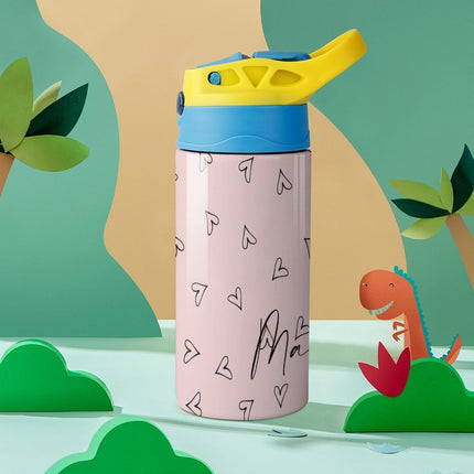 Personalised Kids Water Bottle - Heart Timber Tinkers