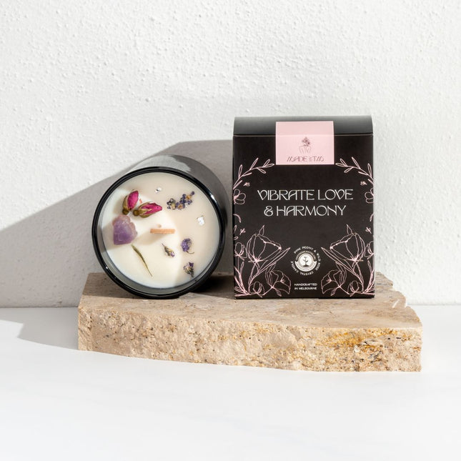 Vibrate Love & Harmony Crystal Candle - Sensory Circle