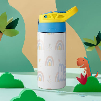 Personalised Kids Water Bottle - Rainbow Timber Tinkers