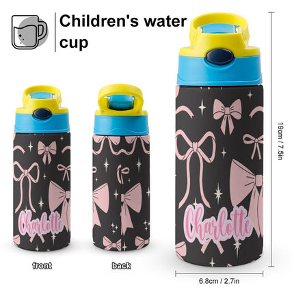 Personalised Kids Water Bottle - Bow Timber Tinkers