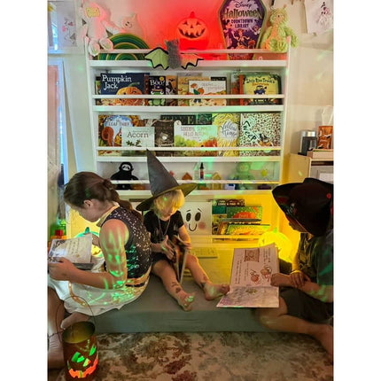 White Elegance 5-Tier Display Bookshelf -SolidWood