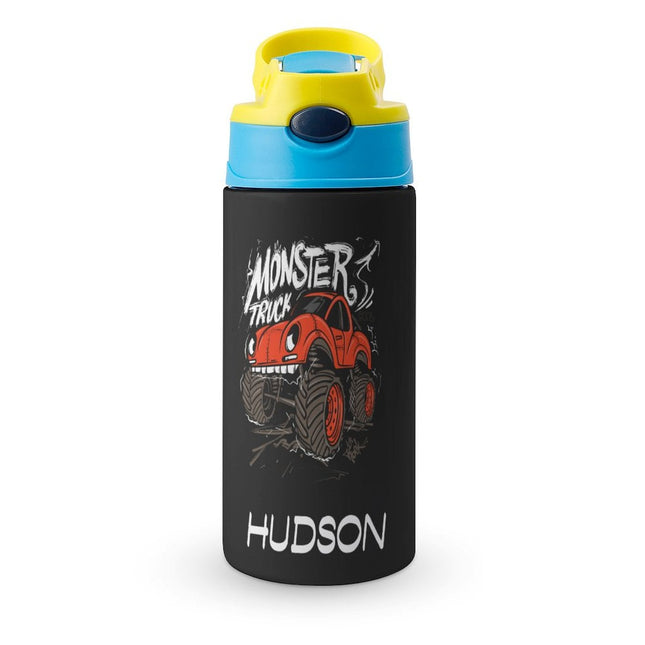 Personalised Kids Water Bottle - Monster Truck