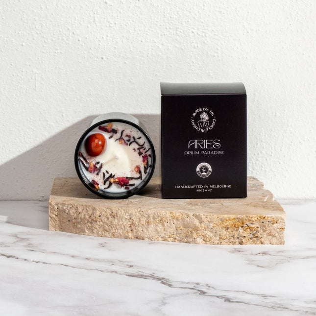 Aries Zodiac Soy Crystal Candle - Sensory Circle