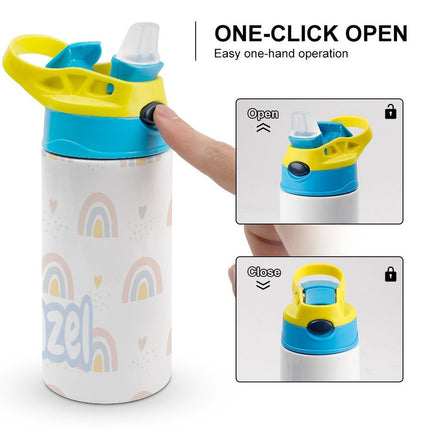 Personalised Kids Water Bottle - Rainbow Timber Tinkers