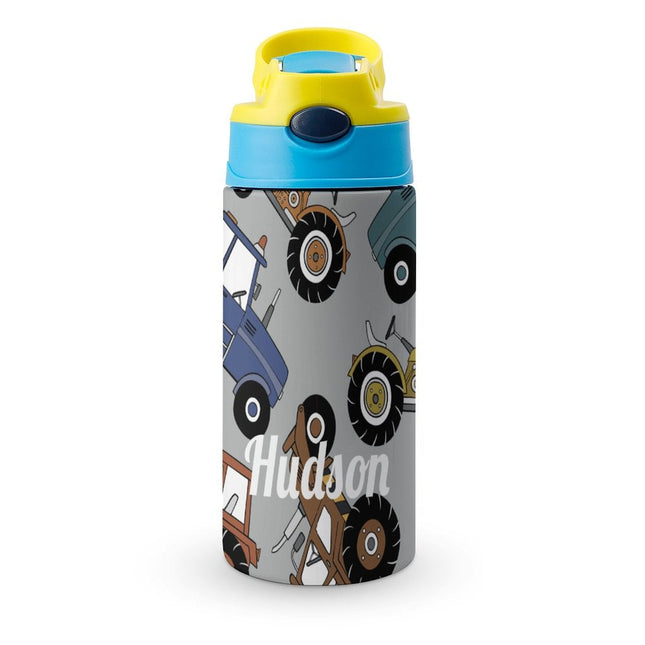 Personalised Kids Water Bottle - Tractor