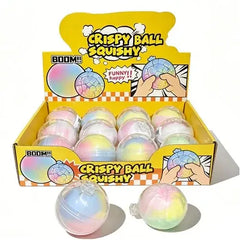 Squishy Wax Cracking Crispy Rainbow Ball colourful sensory fidget display box