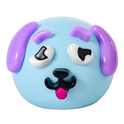 Squishy Face Swapping Ball assorted blue dog face sensory squishy toy