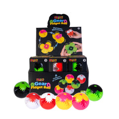 Gear Fidget Ball in multiple colors designed as a sensory fidget toy to promote calm and focus for all ages.