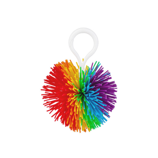 Rainbow Pom Pom Keychain