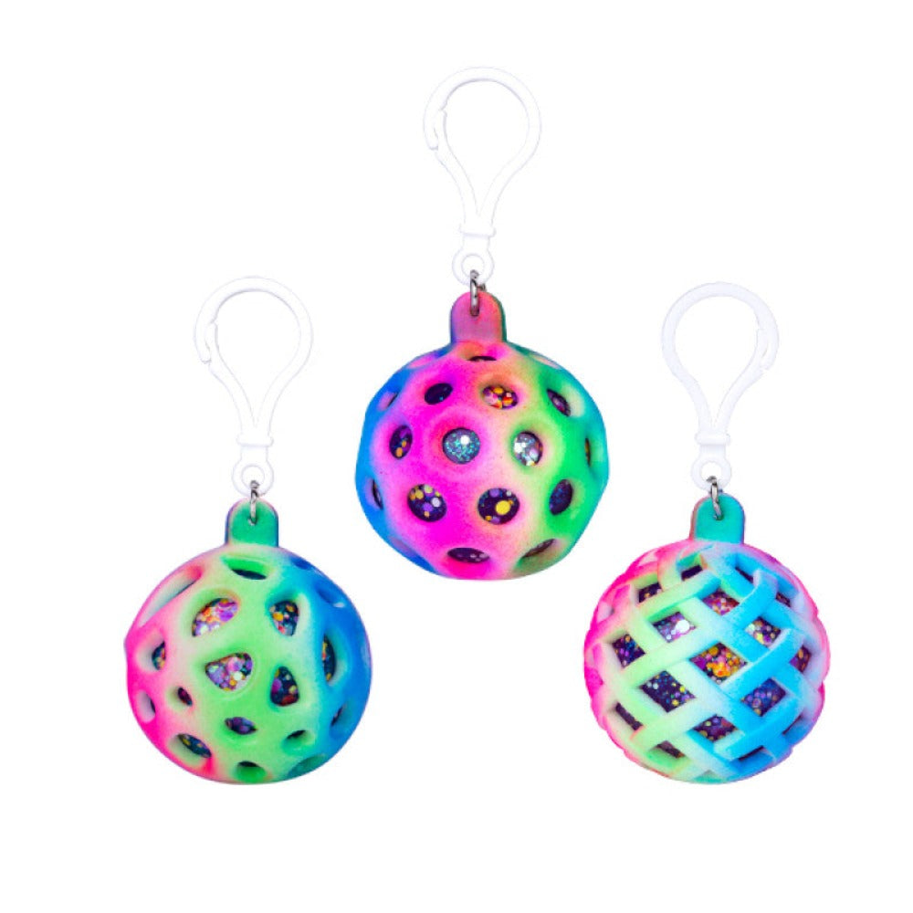 Sensory Squishy Glitter Ball Keychain - Sensory Circle