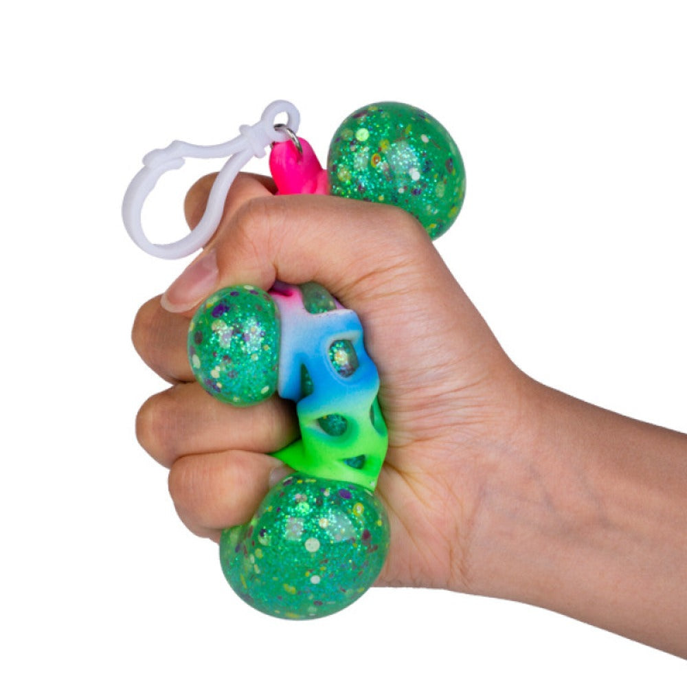 Sensory Squishy Glitter Ball Keychain - Sensory Circle