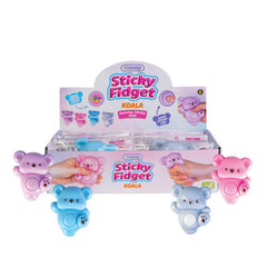 Koala Sticky Fidget sensory toy display with pastel-colored koala-shaped fidgets for tactile play and stress relief.