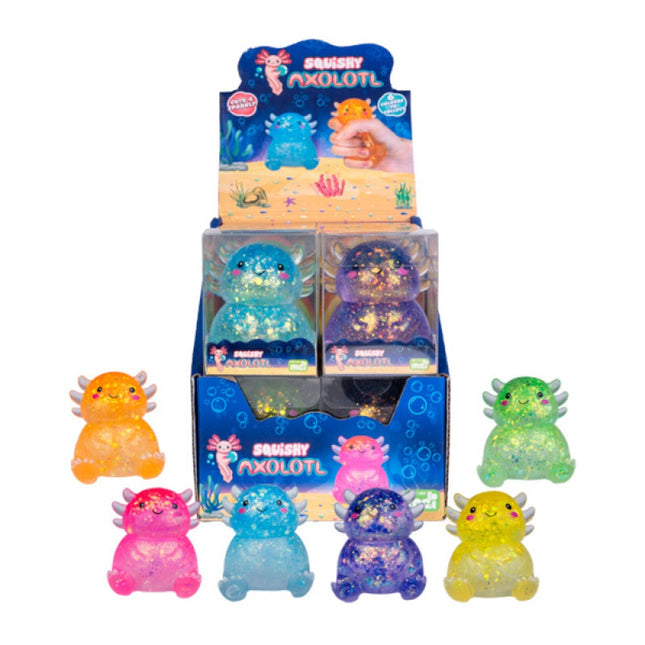 Squishy Glitter Axolotl - Sensory Circle
