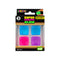 Mini Cube GID Smooshos Super Squeeze Set of 4, colourful glow-in-the-dark cube squishies in packaging