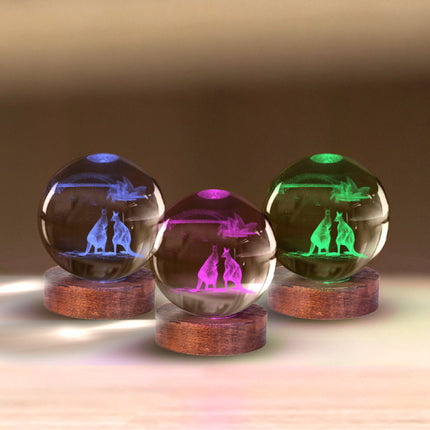 Australiana 3D Crystal Ball Lamp