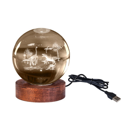Dino Land 3D Crystal Ball Lamp