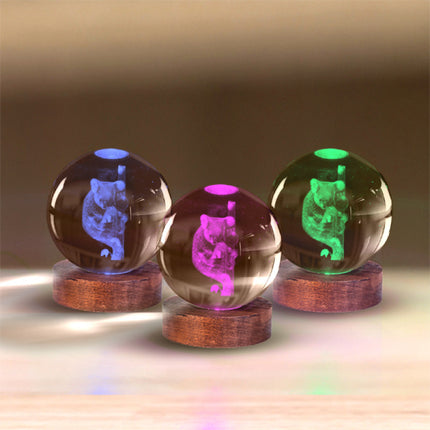 Koala 3D Crystal Ball Lamp