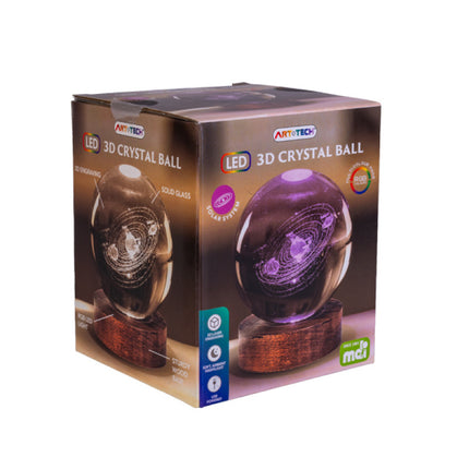 Solar System 3D Crystal Ball Lamp