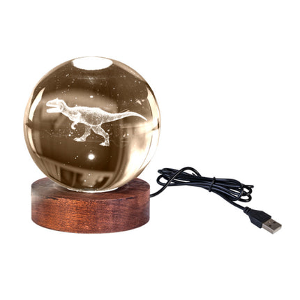 T-Rex 3D Crystal Ball Lamp