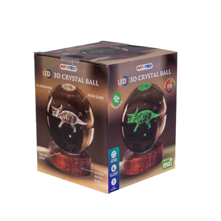 Triceratops 3D Crystal Ball Lamp