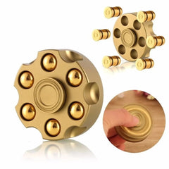 Alloy Metal Fidget Spinner Detachable Rotating Fingertip Toy in gold with removable parts for calming sensory play.