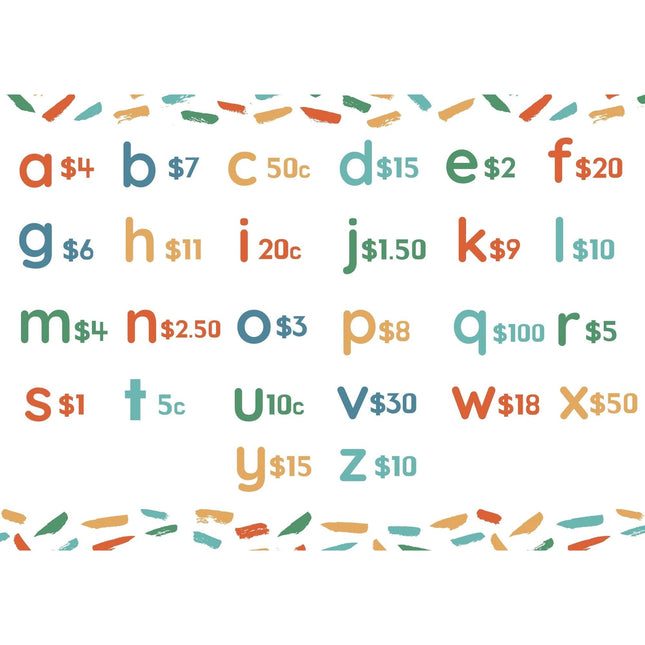 Alphabet Shopping - Open Ended Maths Activity! The Teacher Author