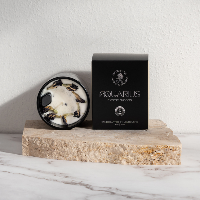 Aquarius Zodiac Soy Crystal Candle - Sensory Circle