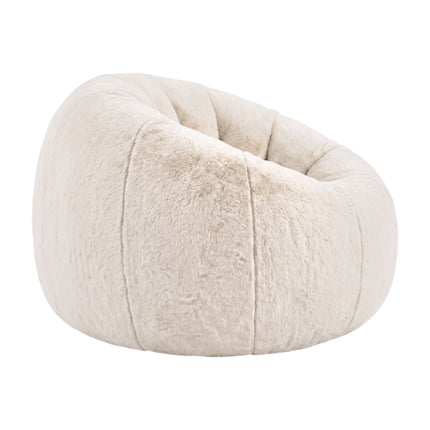 Artiss Bean Bag Chair Cover (No Filler) Soft Faux Fur Beanbag Cover Large Round Stuffed Animal Storage Bean Bag Cover Washable Lazy Sofa Cover for Adults Kids T