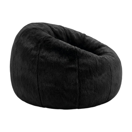 Artiss Bean Bag Chair Cover (No Filler) Soft Faux Fur Beanbag Cover Large Round Stuffed Animal Storage Bean Bag Cover Washable Lazy Sofa Cover for Adults Kids T