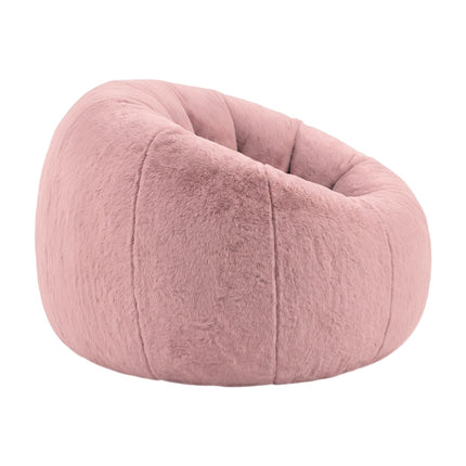 Artiss Bean Bag Chair Cover (No Filler) Soft Faux Fur Beanbag Cover Large Round Stuffed Animal Storage Bean Bag Cover Washable Lazy Sofa Cover for Adults Kids T