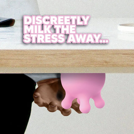 Bubblegum Stuff - Office Udders fidget toy in pink and brown, helping families thrive with tools to calm, connect and support
