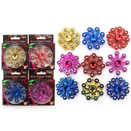 Metallic Finish Fidget Spinner in Box