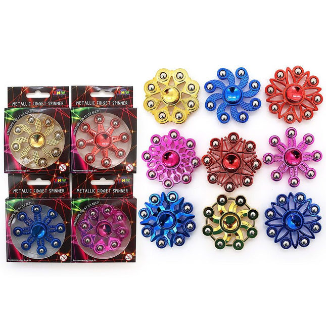 Metallic Finish Fidget Spinner in Box