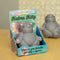Stress Toy - Kalma Kitty gray cat-shaped squishy in decorative box, sensory aid helping families thrive with calming tools.