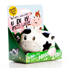 Stress Toy - Moody Cow squishy fidget with angry cow design, sensory toy to help calm and focus.